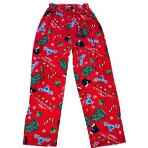 Lampoons Christmas Vacation Xmas Tree Moose Menorah Red Lounge PJ Pants Medium